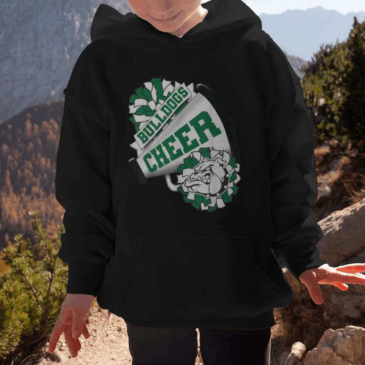 Bulldogs Cheerleading Back To School Cheer Team Spirit Green Graphic Kid Hoodie Bulldogs Cheerleading Back To School Cheer Team Spirit Green Graphic Kid Hoodie