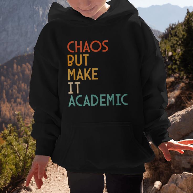 Chaos But Make It Academic Retro Back To School Graphic Kid Hoodie
