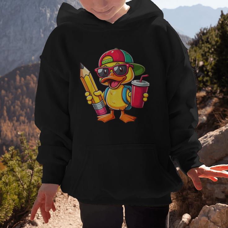 Cute Duck Lover Pencil Back To School Kids Boys Girls Graphic Kid Hoodie Cute Duck Lover Pencil Back To School Kids Boys Girls Graphic Kid Hoodie