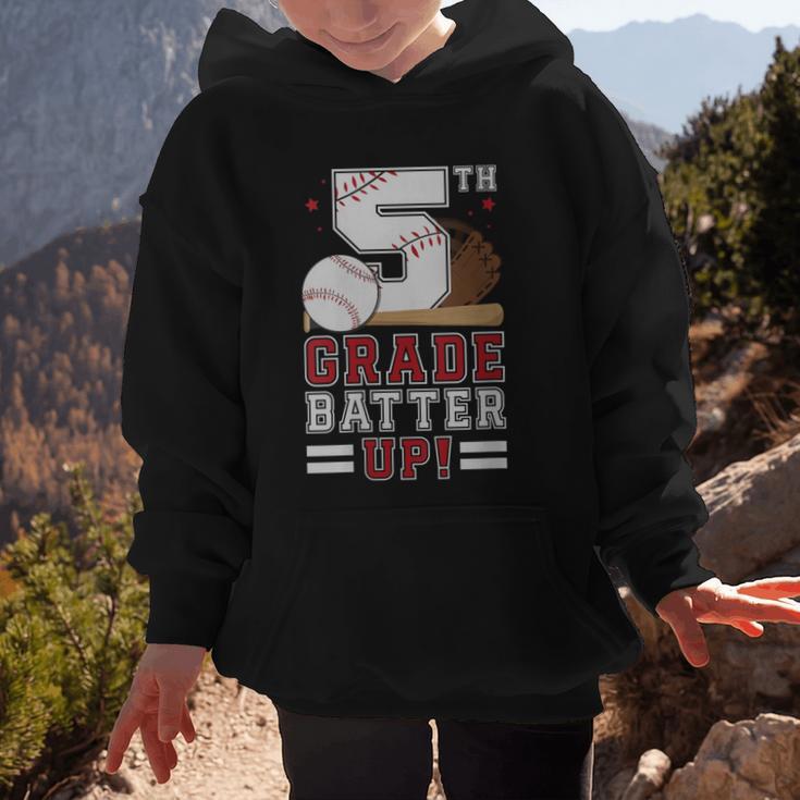 Fifth Grade Batter Up Baseball First Day Back To School Graphic Kid Hoodie Fifth Grade Batter Up Baseball First Day Back To School Graphic Kid Hoodie
