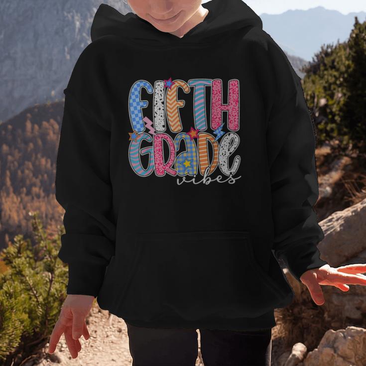 Fifth Grade Vibes 5th Grade Team Retro Back To School Graphic Kid Hoodie