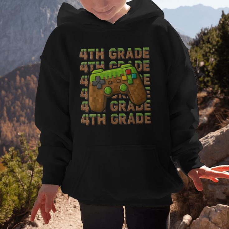 First Day Of 4th Grade Level Begins Back To School Girl Boy Graphic Kid Hoodie First Day Of 4th Grade Level Begins Back To School Girl Boy Graphic Kid Hoodie