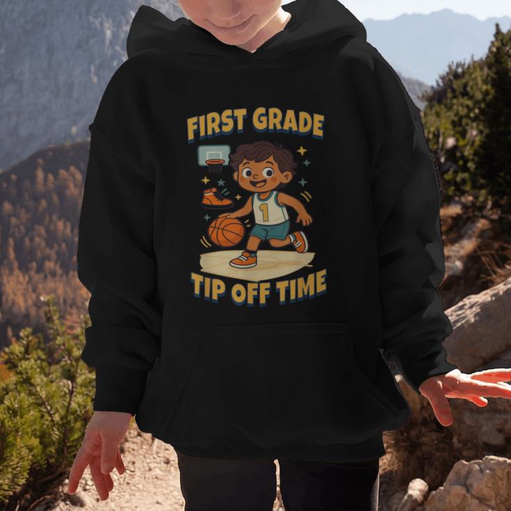 First Grade Basketball Back To School Slam Dunk Style Graphic Kid Hoodie First Grade Basketball Back To School Slam Dunk Style Graphic Kid Hoodie