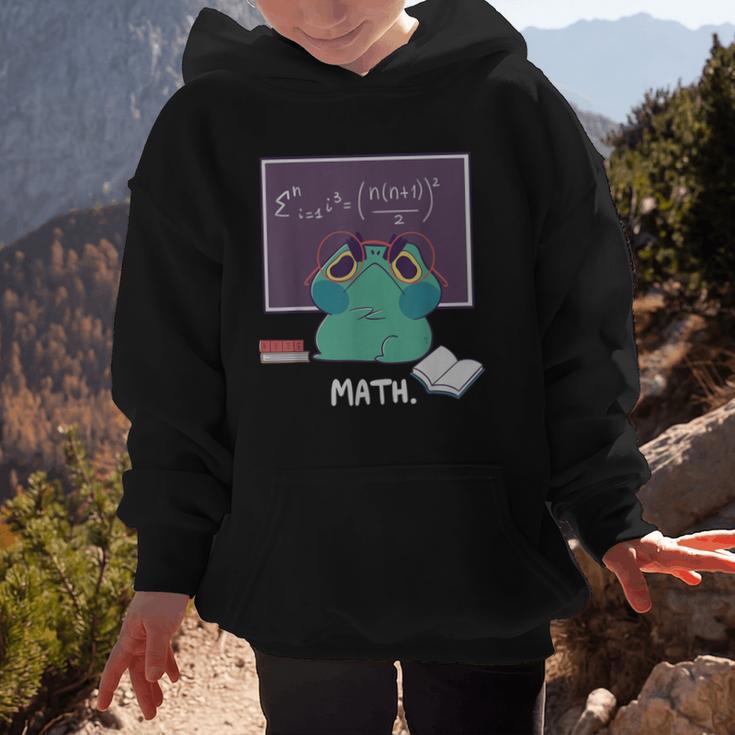 Frog Hates Math Kawaii Science Back To School Kids Graphic Kid Hoodie
