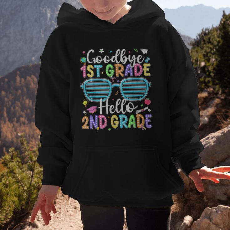Goodbye 1st Grade Hello 2nd Grade Graduation Back To School Graphic Kid Hoodie