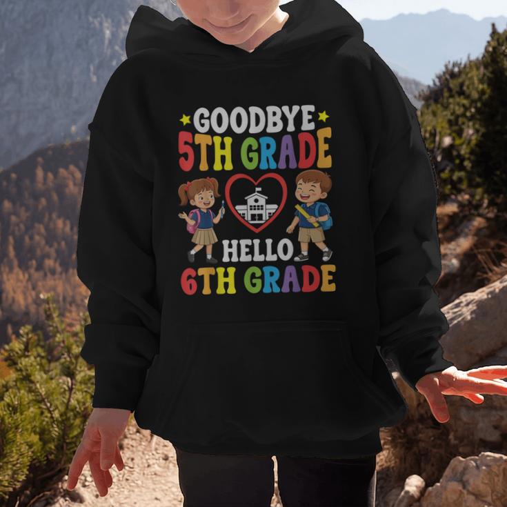 Goodbye 5th Grade Hello 6th Grade Graduate Back To School Graphic Kid Hoodie