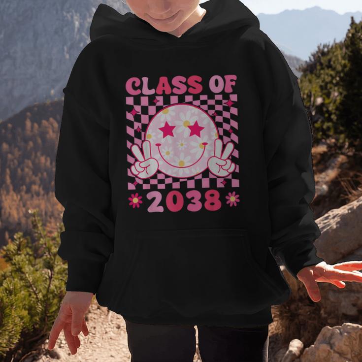 Groovy Class Of 2038 Grow With Me Smile Face Back To School Graphic Kid Hoodie Groovy Class Of 2038 Grow With Me Smile Face Back To School Graphic Kid Hoodie