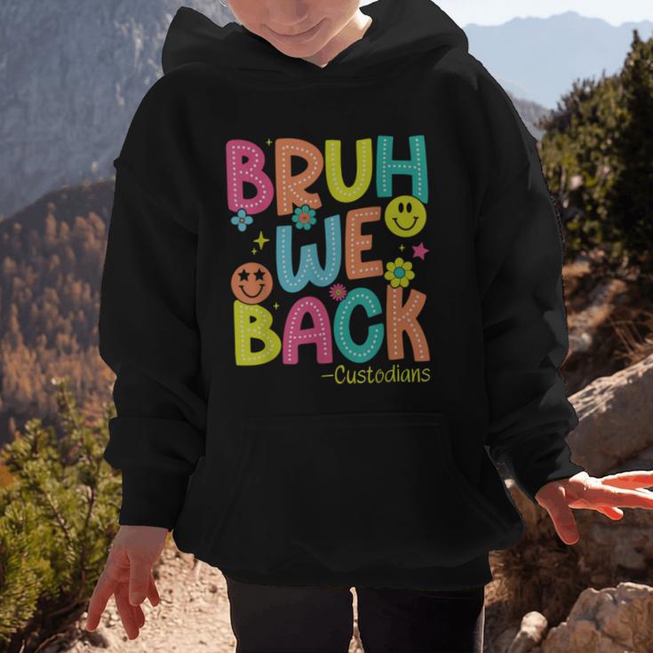 Groovy Custodian Bruh We Back To School Janitor Retro Graphic Kid Hoodie Groovy Custodian Bruh We Back To School Janitor Retro Graphic Kid Hoodie