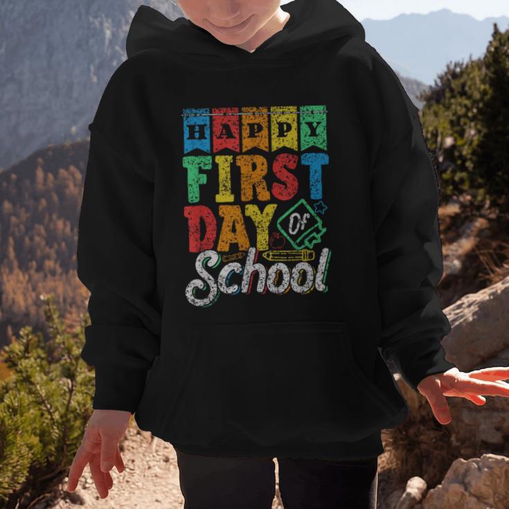 Happy First Day Of School Pupil Kids Grade Back To School 1 Graphic Kid Hoodie Happy First Day Of School Pupil Kids Grade Back To School 1 Graphic Kid Hoodie