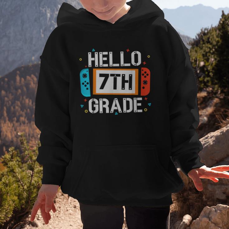 Hello 7th Grade Back To School Video Game Seventh Grade Boys Graphic Kid Hoodie Hello 7th Grade Back To School Video Game Seventh Grade Boys Graphic Kid Hoodie