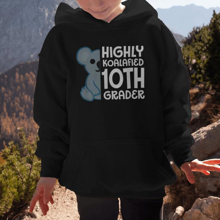 Highly Koalafied 10th Grader Koala Back To School Graphic Kid Hoodie Highly Koalafied 10th Grader Koala Back To School Graphic Kid Hoodie
