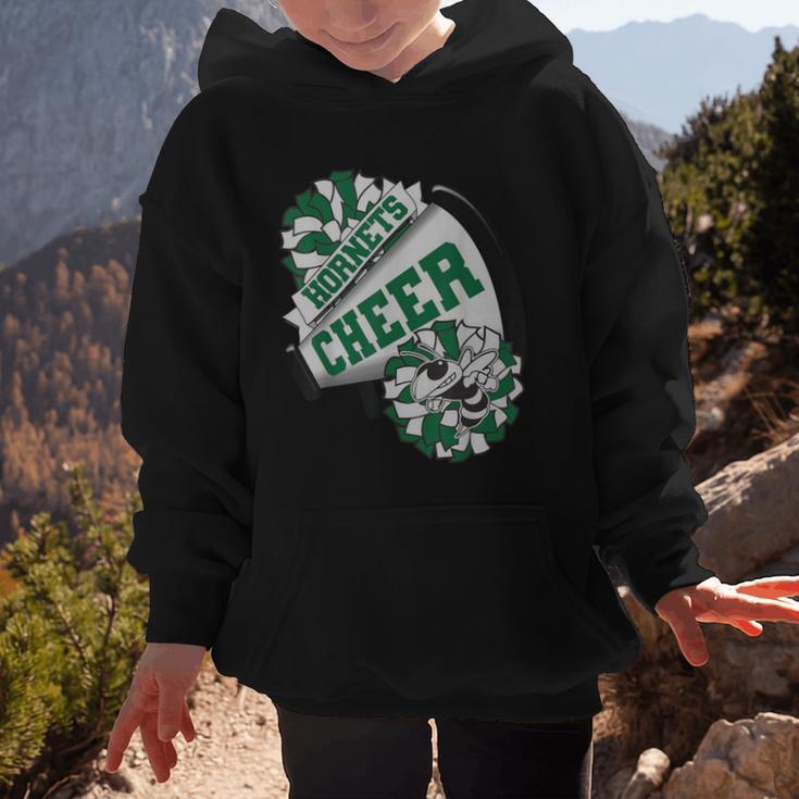 Hornets Cheer Back To School Cheerleading Spirit Green Graphic Kid Hoodie Hornets Cheer Back To School Cheerleading Spirit Green Graphic Kid Hoodie