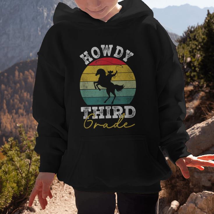 Howdy 3rd Grade Cowboy Western Back To School Third Grade Graphic Kid Hoodie Howdy 3rd Grade Cowboy Western Back To School Third Grade Graphic Kid Hoodie