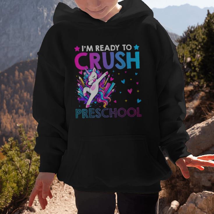 I'm Ready To Crush Preschool Dabbing Unicorn Back To School Graphic Kid Hoodie