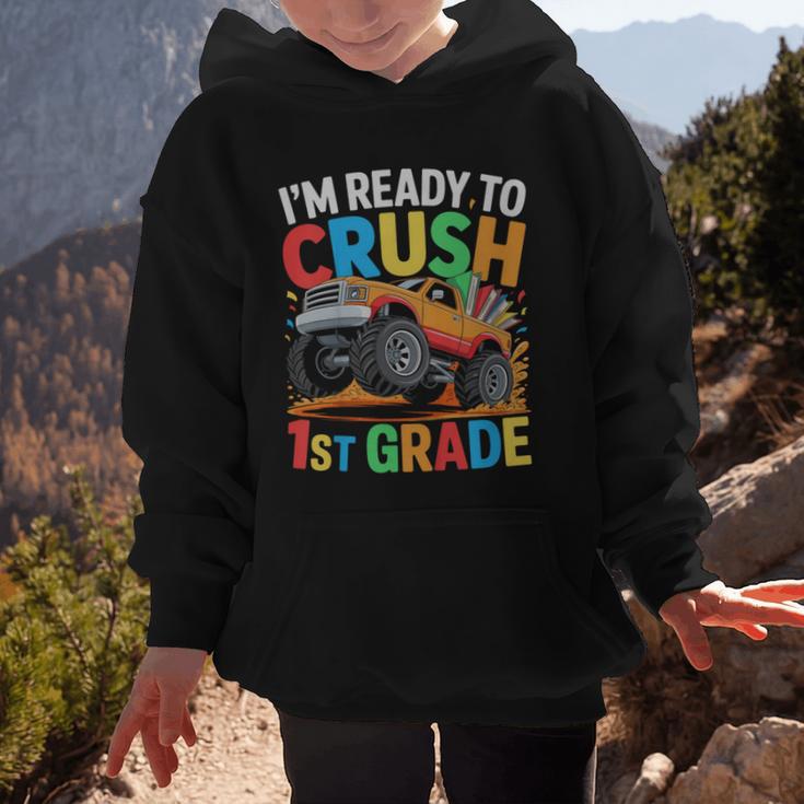 Kids I'm Ready To Crush 1st Grade Shirt Back To School Boy Graphic Kid Hoodie