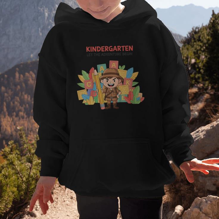 Kindergarten Adventure Explorer Back To School Graphic Kid Hoodie