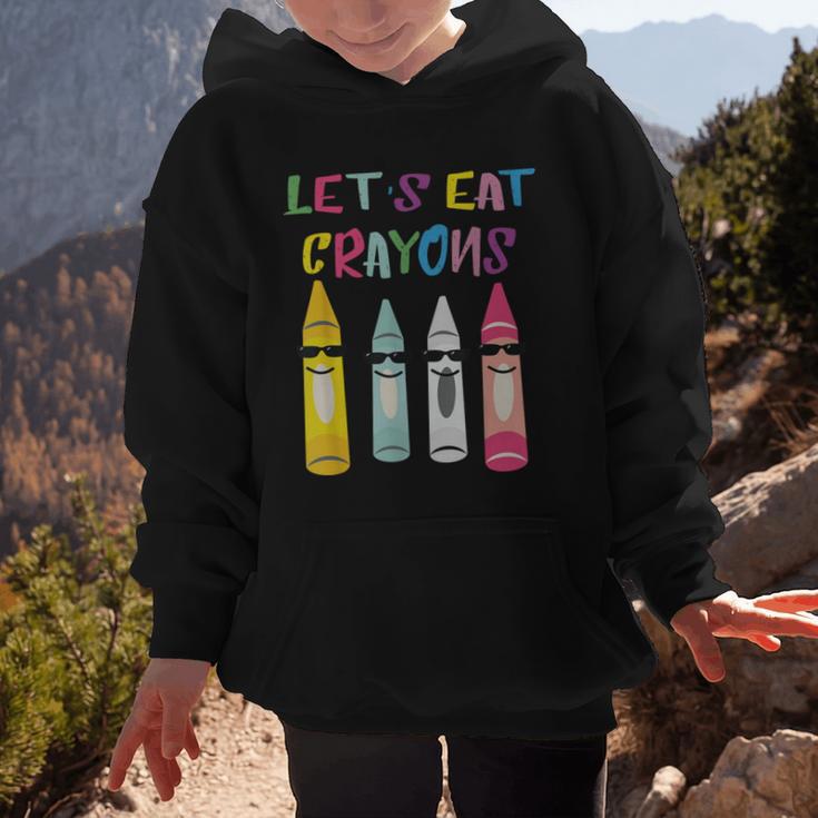 Kindergarten Back To School Crayons Let's Eat Crayon Graphic Kid Hoodie Kindergarten Back To School Crayons Let's Eat Crayon Graphic Kid Hoodie