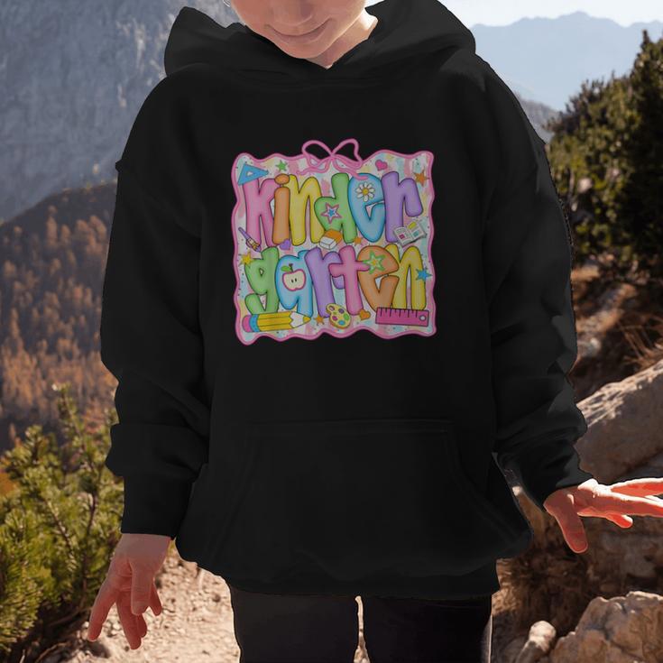 Kindergarten Coquette Bow Back To School Kinder Girl Kids Graphic Kid Hoodie Kindergarten Coquette Bow Back To School Kinder Girl Kids Graphic Kid Hoodie