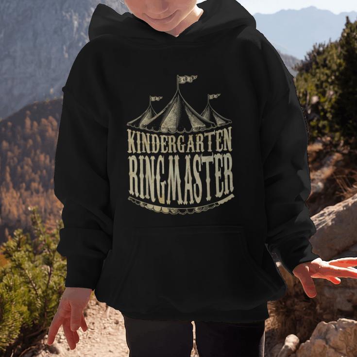 Kindergarten Ringmaster Carnival Back To School Circus Staff Graphic Kid Hoodie Kindergarten Ringmaster Carnival Back To School Circus Staff Graphic Kid Hoodie