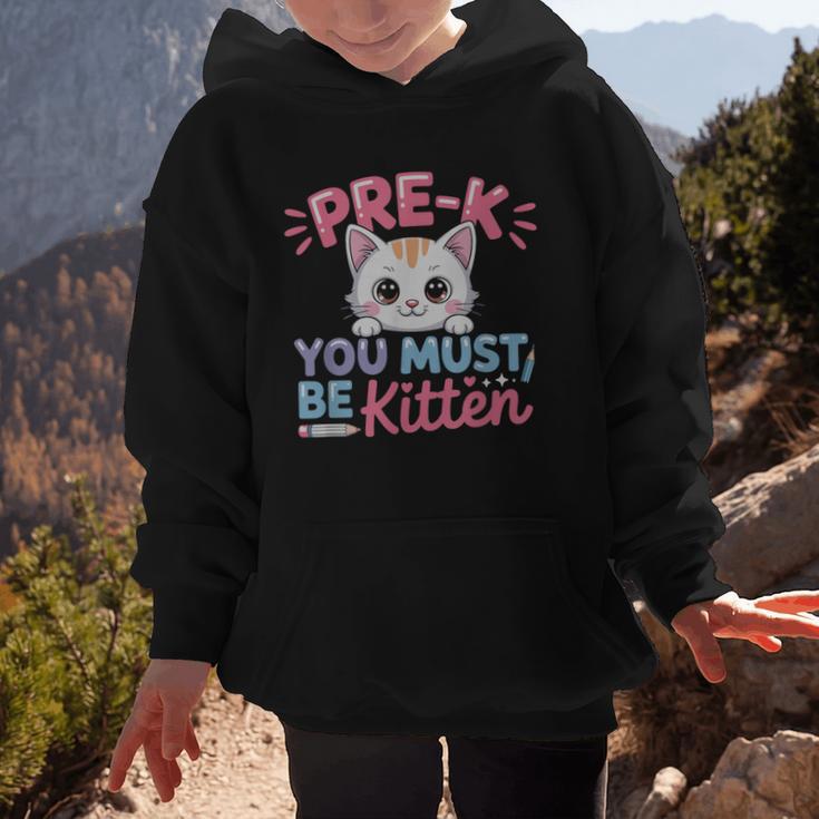 Kitten Back To School Girls Preschool Cat Lover Graphic Kid Hoodie Kitten Back To School Girls Preschool Cat Lover Graphic Kid Hoodie