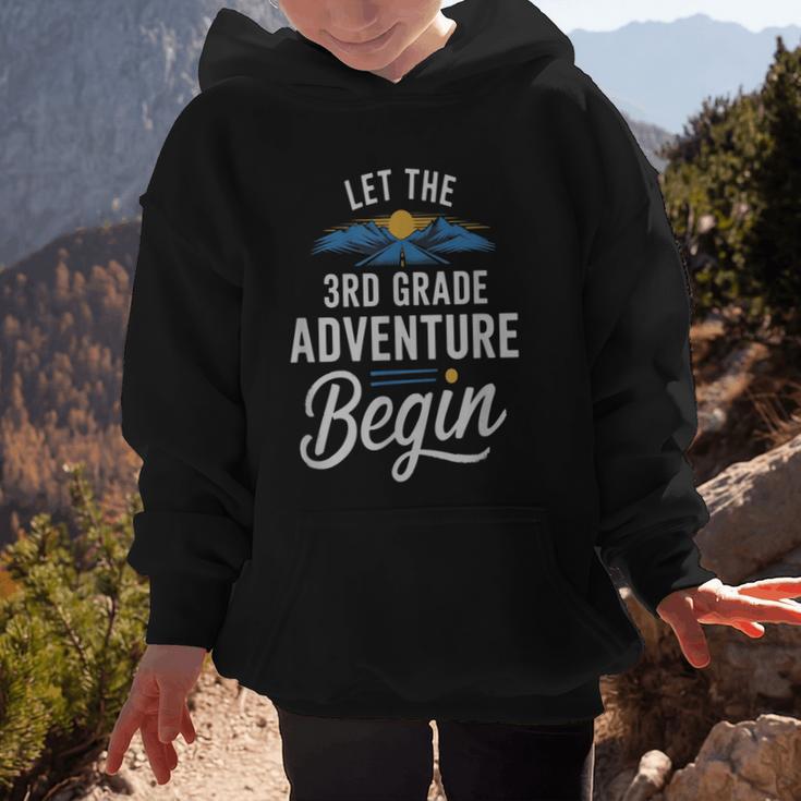 Let The 3rd Grade Adventure Begin Back To School Fun Graphic Kid Hoodie Let The 3rd Grade Adventure Begin Back To School Fun Graphic Kid Hoodie