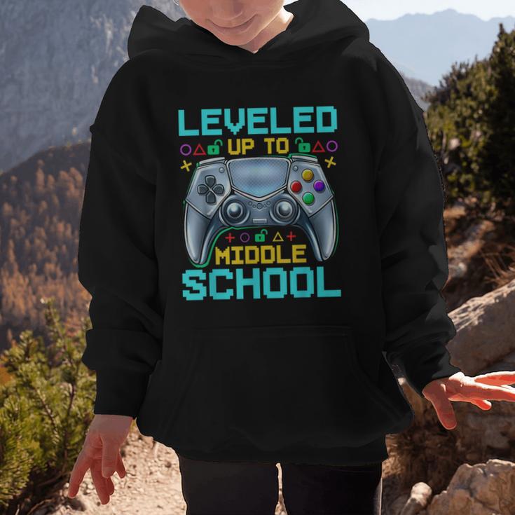 Leveled Up To Middle School Video Gamer Back To School Boys Graphic Kid Hoodie Leveled Up To Middle School Video Gamer Back To School Boys Graphic Kid Hoodie
