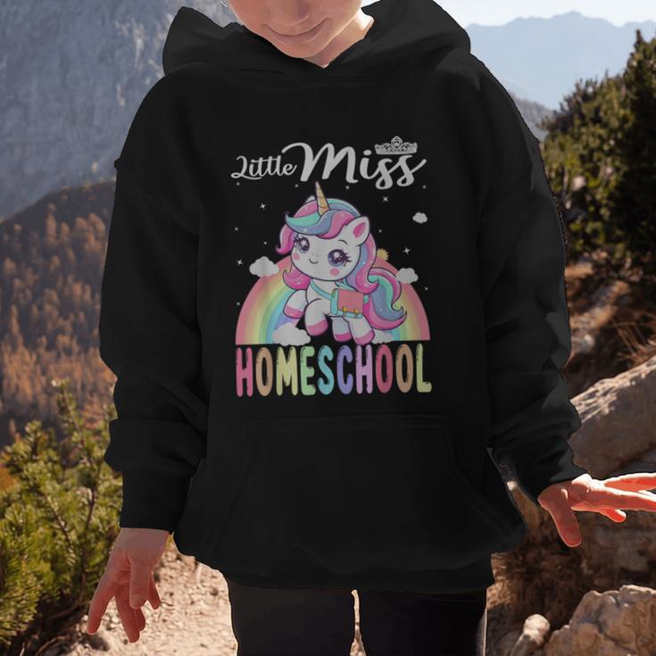 Little Miss Homeschool Back To School Girls Homeschool Graphic Kid Hoodie