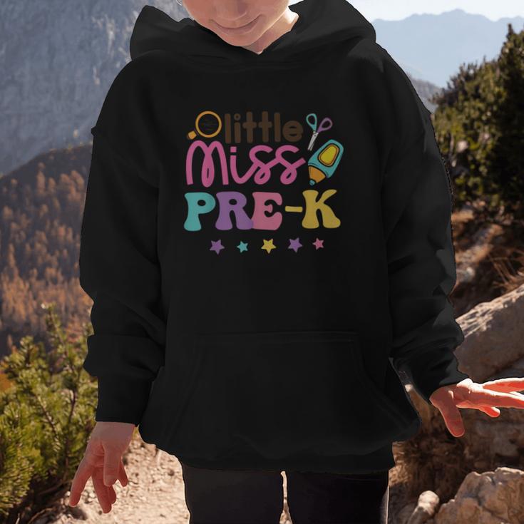 Little Miss Pre-K Preschool First Day Back To School Girls Graphic Kid Hoodie