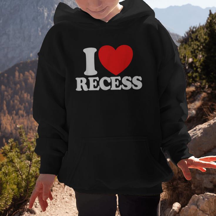 I Love Recess Red Heart Back To School Kids Recess Graphic Kid Hoodie I Love Recess Red Heart Back To School Kids Recess Graphic Kid Hoodie