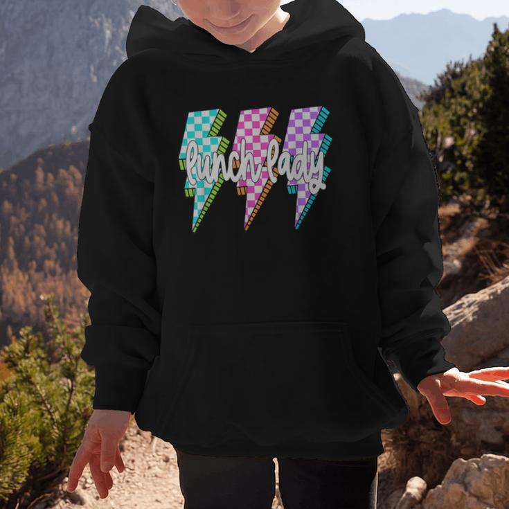 Lunch Lady Back To School Checkered First Day Of School Graphic Kid Hoodie Lunch Lady Back To School Checkered First Day Of School Graphic Kid Hoodie