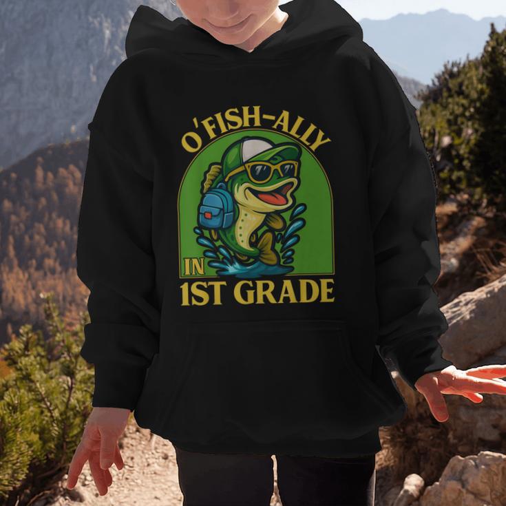 O-Fish-Ally In 1st Grade Back To School Fish Graphic Kid Hoodie