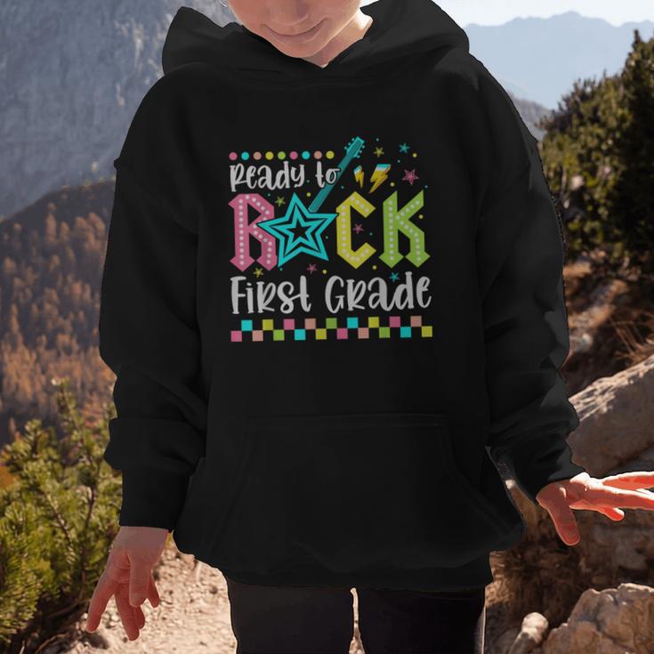 Ready To Rock First Grade Back To School 1st Grade Boys Kids Graphic Kid Hoodie Ready To Rock First Grade Back To School 1st Grade Boys Kids Graphic Kid Hoodie