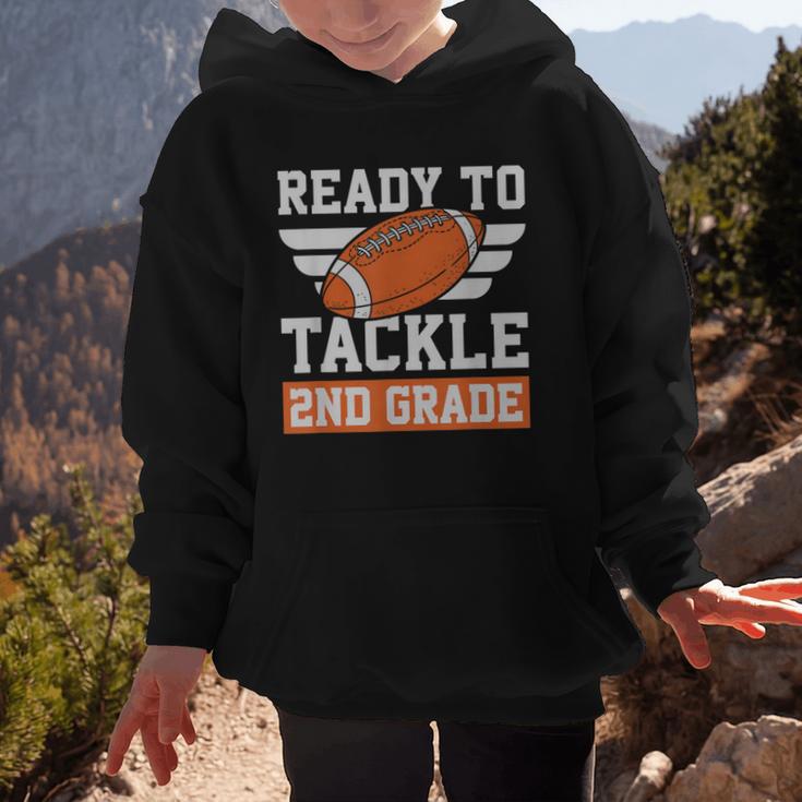 Ready To Tackle 2nd Grade Back To School Kids Football Graphic Kid Hoodie