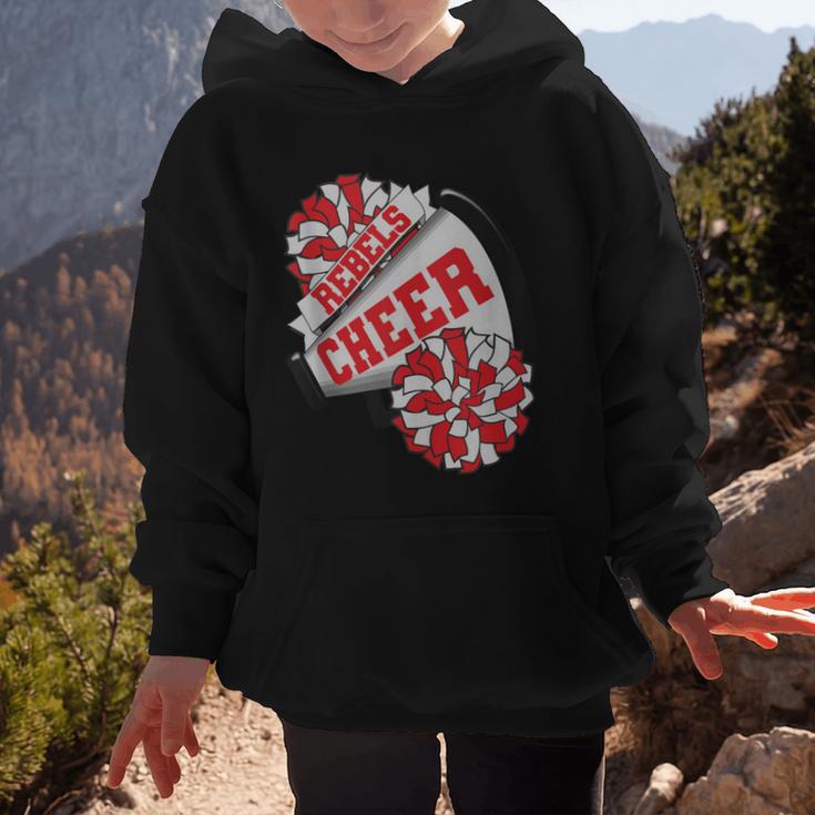 Rebels Cheer Back To School Cheerleading Spirit R Graphic Kid Hoodie Rebels Cheer Back To School Cheerleading Spirit R Graphic Kid Hoodie