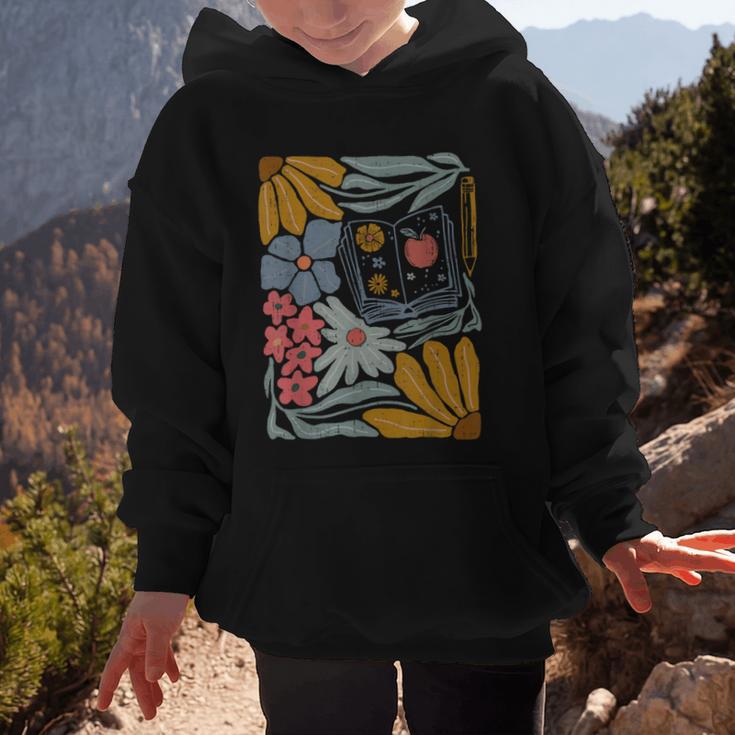 Retro Boho Flower Floral Back To School First Day Of School Graphic Kid Hoodie Retro Boho Flower Floral Back To School First Day Of School Graphic Kid Hoodie