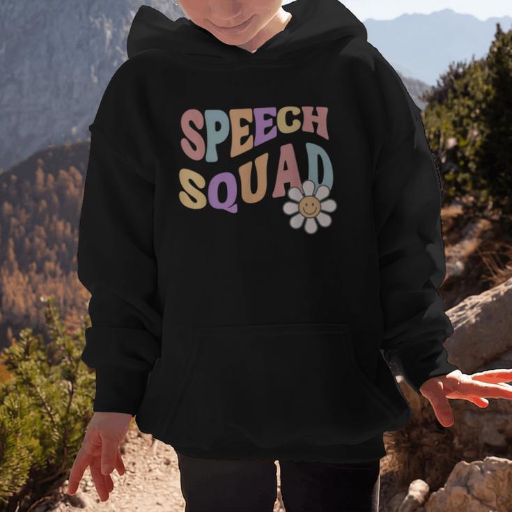 Retro Speech Squad Back To School Speech Therapist SLP Graphic Kid Hoodie