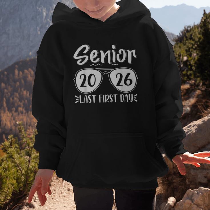 Retro Sunglasses Senior 2026 Last First Day Back To School Graphic Kid Hoodie Retro Sunglasses Senior 2026 Last First Day Back To School Graphic Kid Hoodie