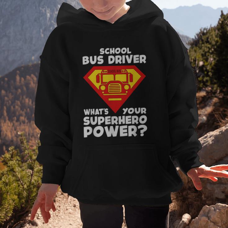 School Bus Driver Superhero Back To School Graphic Kid Hoodie School Bus Driver Superhero Back To School Graphic Kid Hoodie