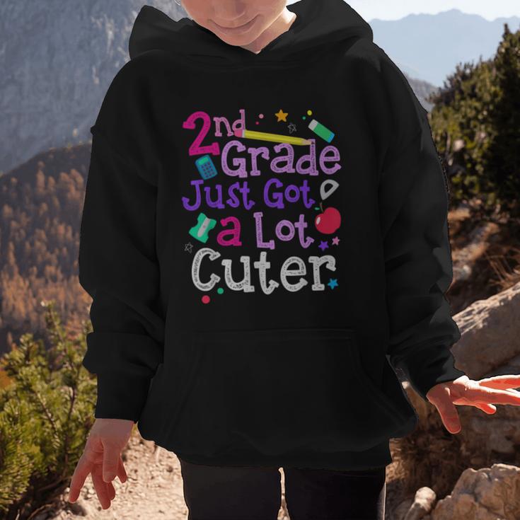 Second Grade Just Got Cuter Cute 2nd Grade Back To School Graphic Kid Hoodie Second Grade Just Got Cuter Cute 2nd Grade Back To School Graphic Kid Hoodie