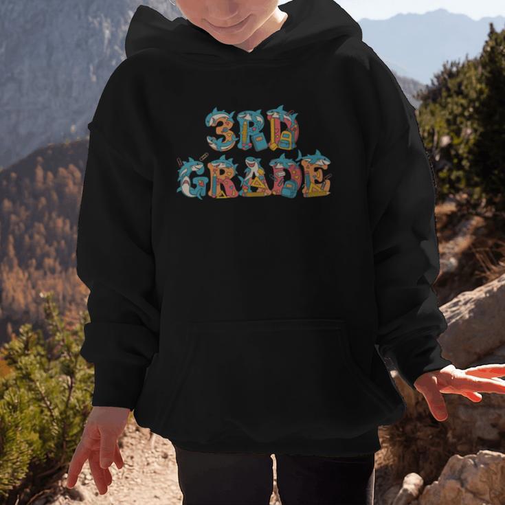 Shark Third Grade Back To School Kids Boys Girls Graphic Kid Hoodie Shark Third Grade Back To School Kids Boys Girls Graphic Kid Hoodie