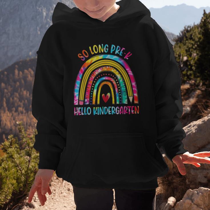 So Long Pre-K Hello Kindergarten Rainbow Back To School Graphic Kid Hoodie So Long Pre-K Hello Kindergarten Rainbow Back To School Graphic Kid Hoodie