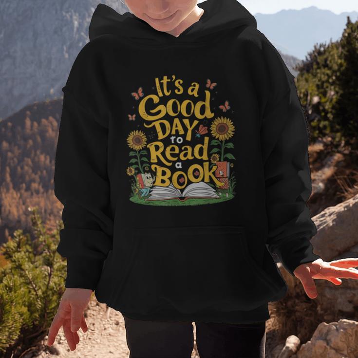 Student It's A Good Day To Read a Book Back To School Graphic Kid Hoodie Student It's A Good Day To Read a Book Back To School Graphic Kid Hoodie