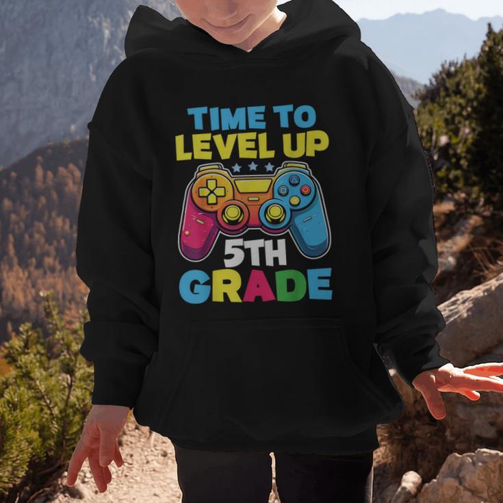 Time To Level Up 5th Grade Video Gamer Kids Back To School Graphic Kid Hoodie