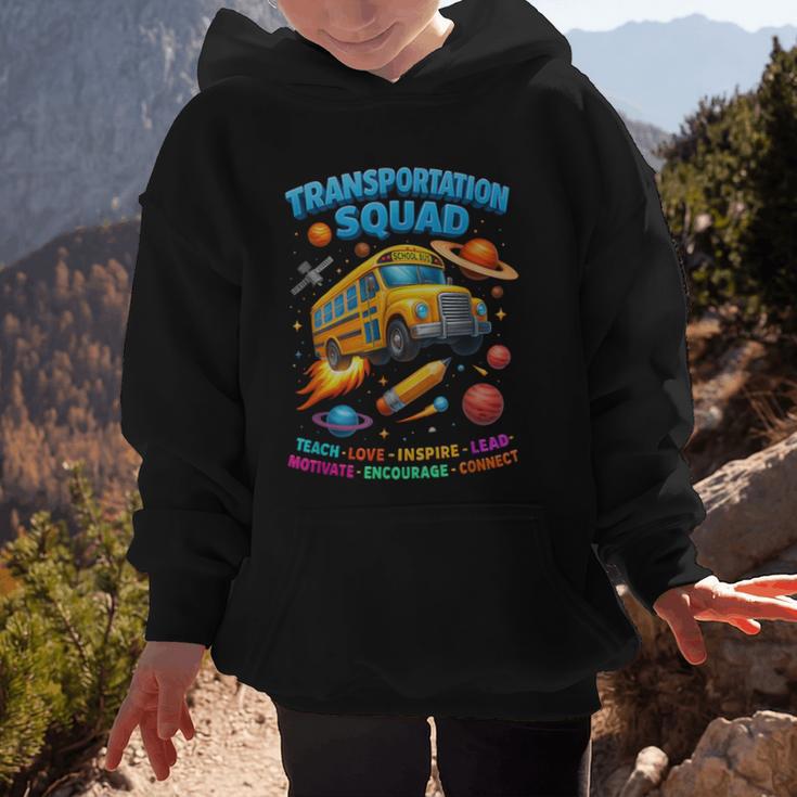 Transportation Squad School Bus Back To School Retro Graphic Kid Hoodie