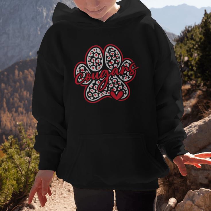 Vintage Cougars School Sports Team Spirit Back To School Graphic Kid Hoodie