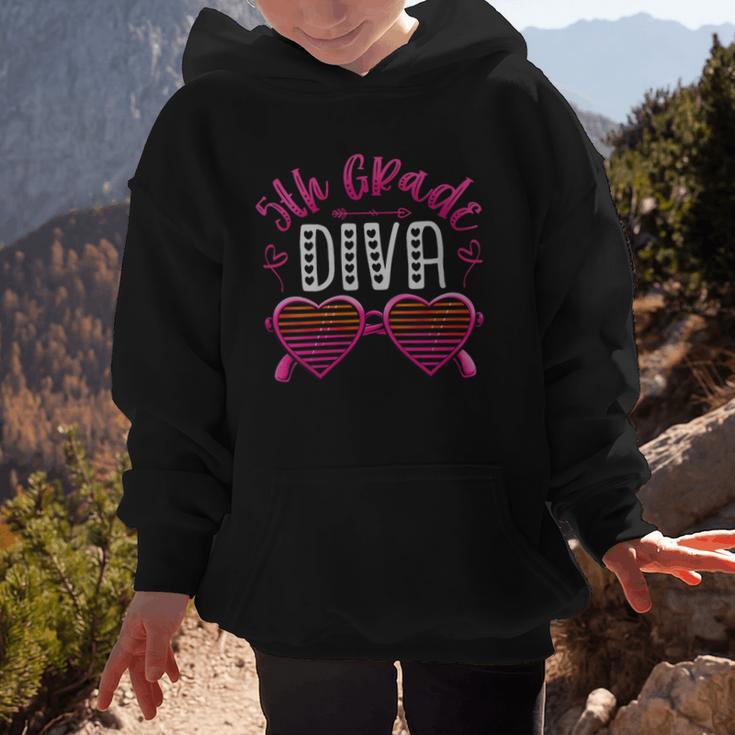 Women's 5th Grade Diva Back To School Fifth Grade For Girls Graphic Kid Hoodie