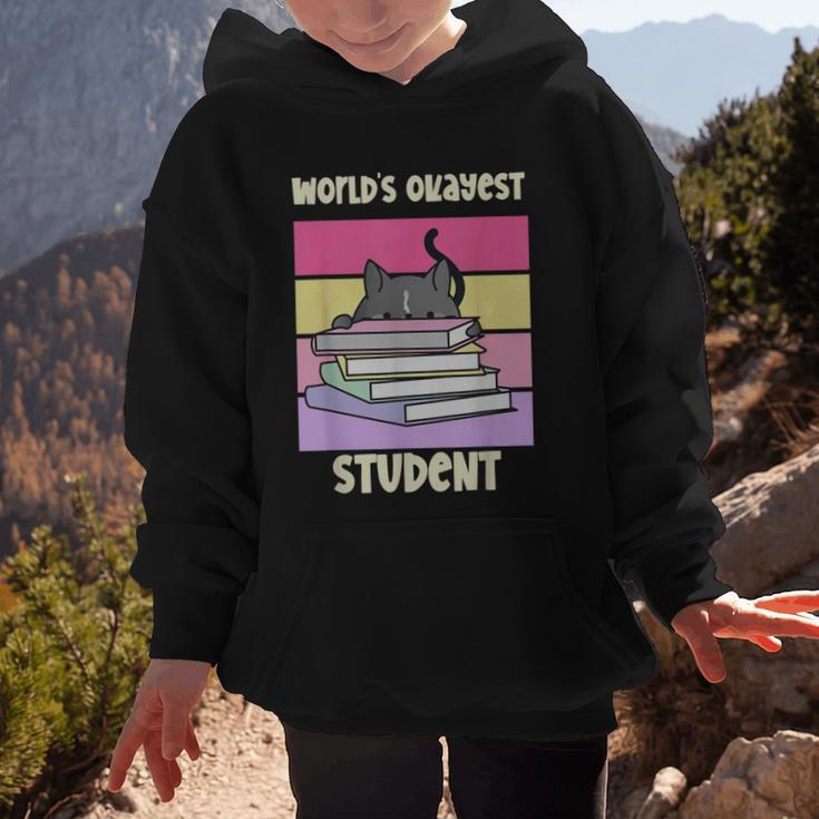 World's Okayest Student Fun Back To School & New Term Graphic Kid Hoodie World's Okayest Student Fun Back To School & New Term Graphic Kid Hoodie