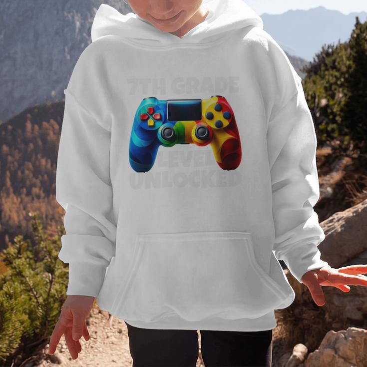 7th Grade Level Unlocked Back To School Gamer Boys Girls Graphic Kid Hoodie 7th Grade Level Unlocked Back To School Gamer Boys Girls Graphic Kid Hoodie