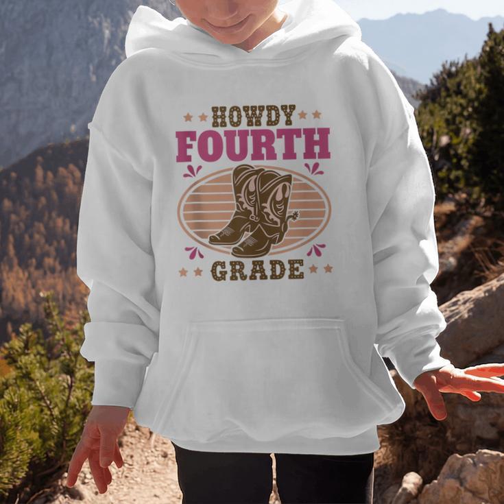 Back To School Howdy Fourth Grade Girls Graphic Kid Hoodie
