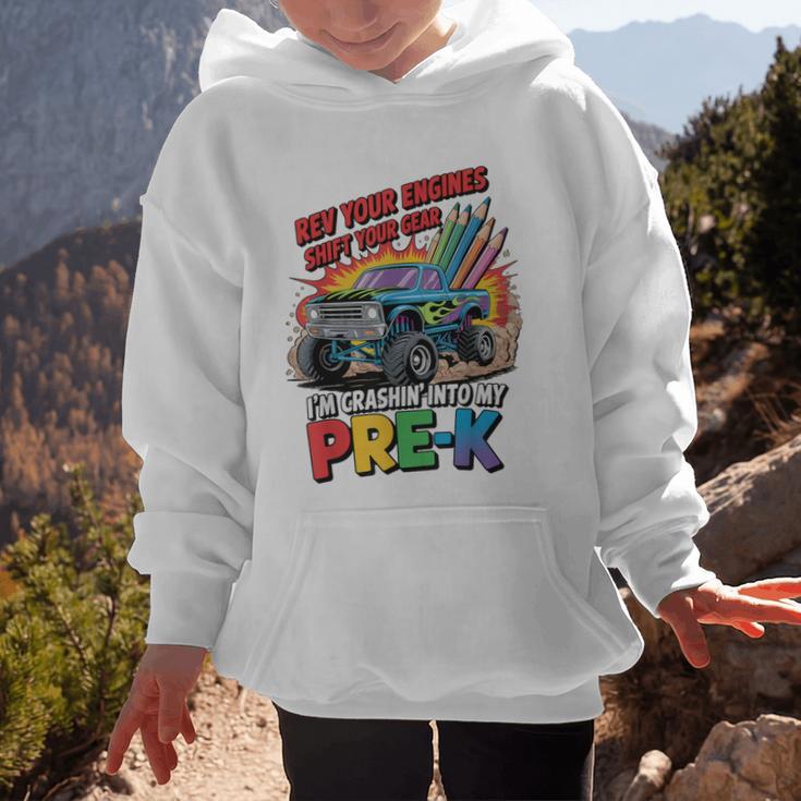 Back To School Pre-K Preschool Monster Truck First Day Boys Graphic Kid Hoodie